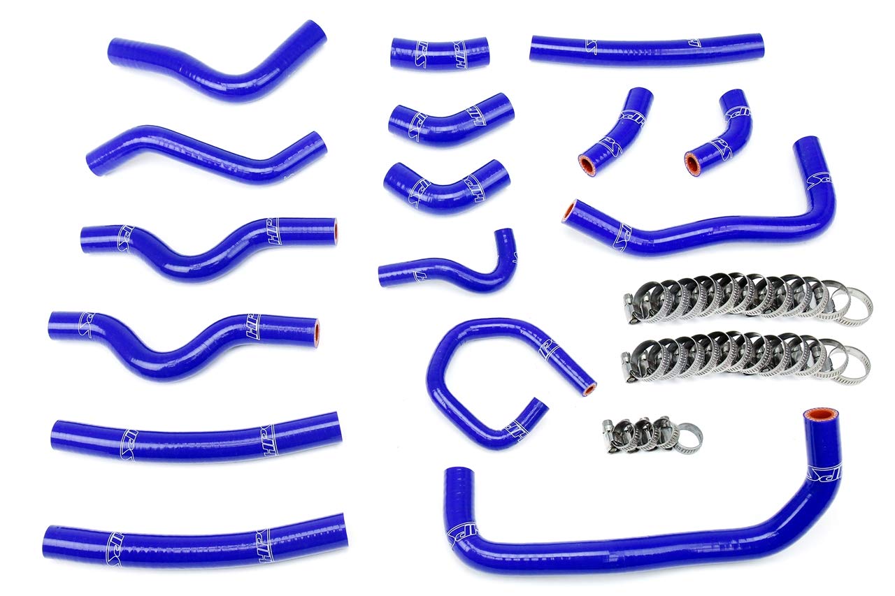 HPS Blue Silicone Heater Hose Kit OEM Replacement Compatible for 1998-2002 Lexus LX470 Toyota Land Cruiser 4.7L V8, 57-1913-BLUE