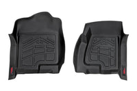 Sure-Fit Rough Country All Weather Floor Mats for Chevy Silverado/GMC Sierra 1500 Extended Cab (1999-2006) - Waterproof, Non-Slip Flexible Floor Mat, Front Set
