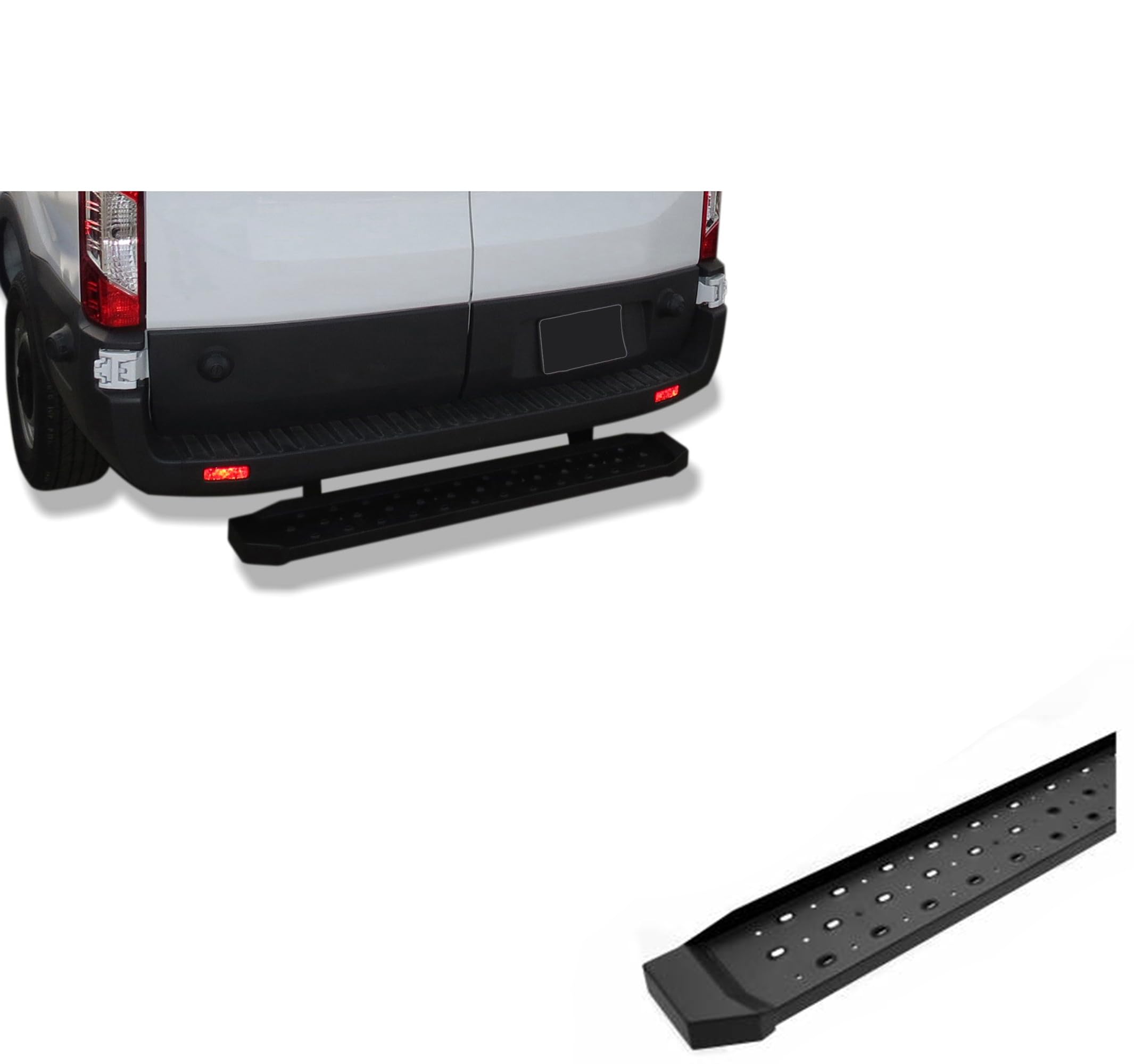 Spartan Black Horse Rear Step Board Black Compatible with 2012-2016 Nissan NV1500|2012-2016 Nissan NV2500|2012-2023 Nissan NV3500-8NINVA