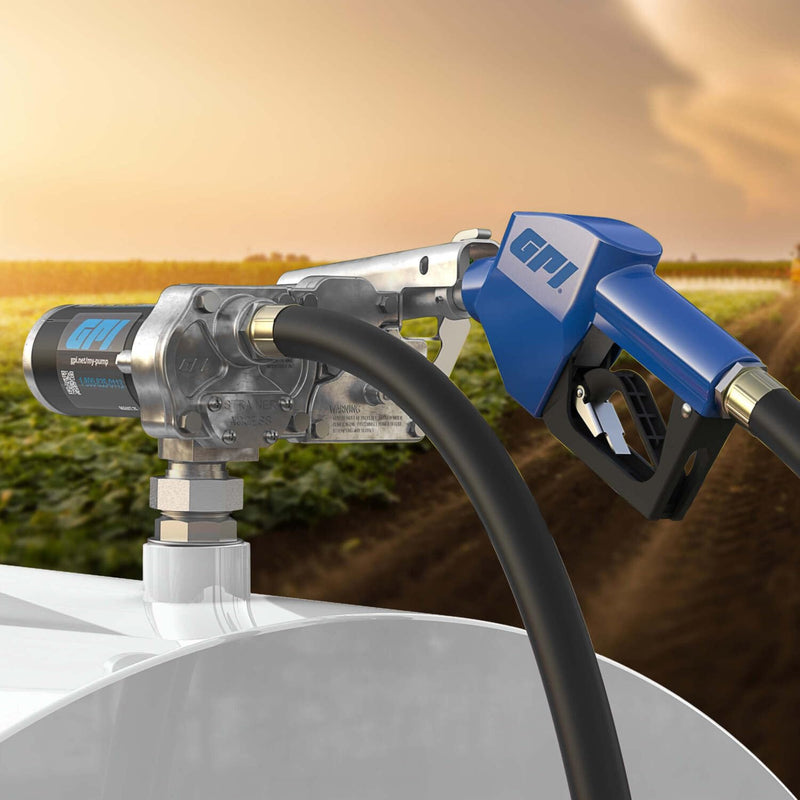 M-1115 Series GPI Fuel Transfer Pump, Automatic Shut-Off Nozzle, 12 GPM, 115 Volt (110000-82)