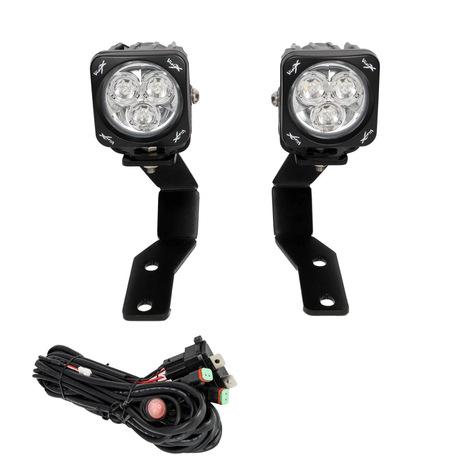 19+ FORD RANGER Vision X Lighting A-PILLAR KIT W/ (2) 3.0" CG2 MULTI-LED BROAD SPOT