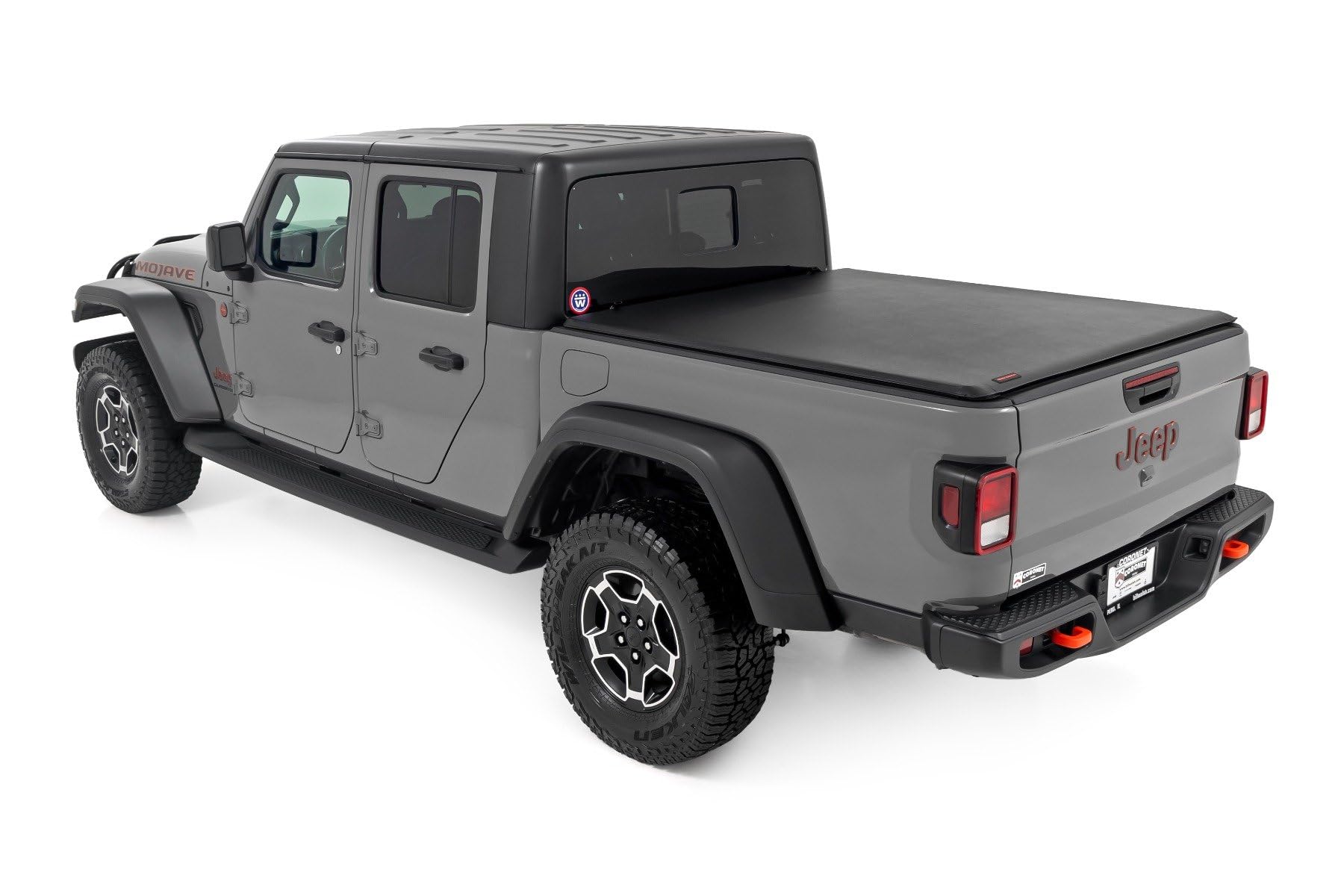 Soft Roll-Up Truck Bed Cover Rough Country for Jeep Gladiator (2020-2025) - Fits 5' (60.3") Bed, Weatherproof Tonneau Covers