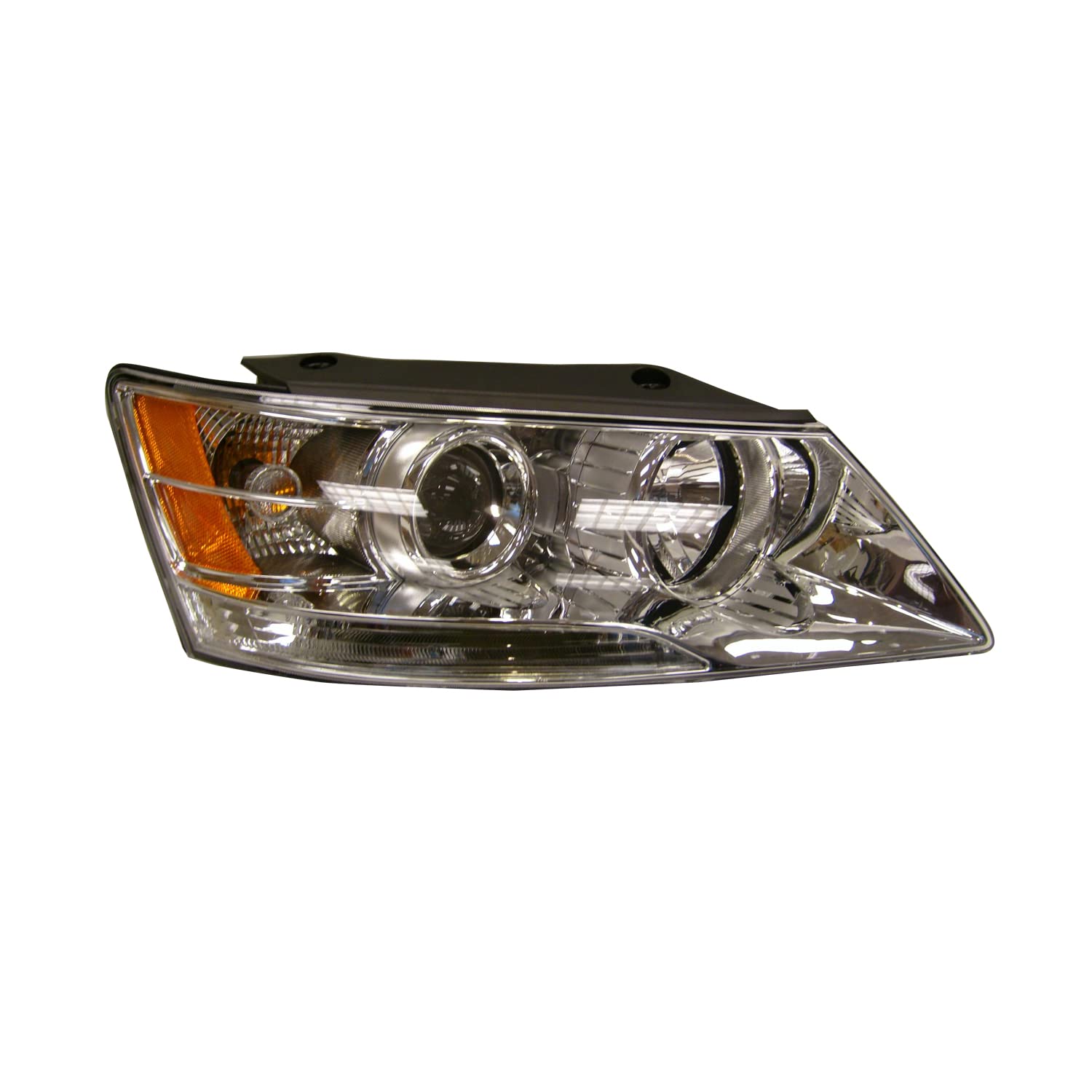 Right TYC Headlight Assembly Compatible with 2009-2010 Hyundai Santa Fe