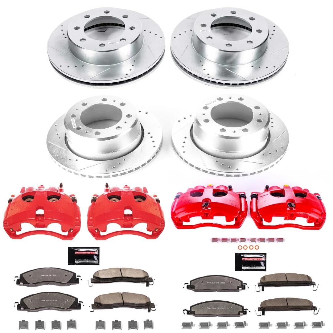 Brake Kit Power Stop For Ram 3500 2013-2018 [Model Specific] Z36 Truck & Tow Front and Rear Brake Kit-Brake Rotors, Brake Pads & Calipers KC7141A-36