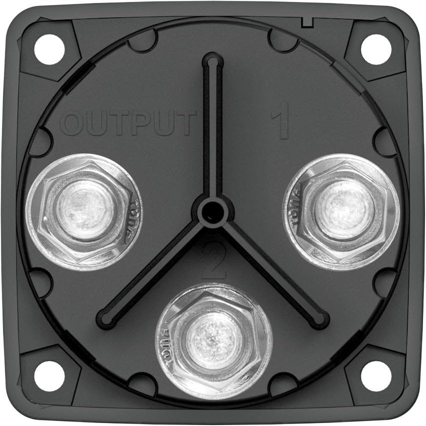 6007200 Blue Sea Systems m-Series Battery Switch Mini Selector Switch 4 Position, Black