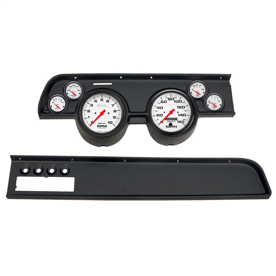 AutoMeter Dash Kit Direct Fit, (3 3/8" X2, 2 1/16" X4), MERC Cougar Ac 67-68, Phantom (2115-09)
