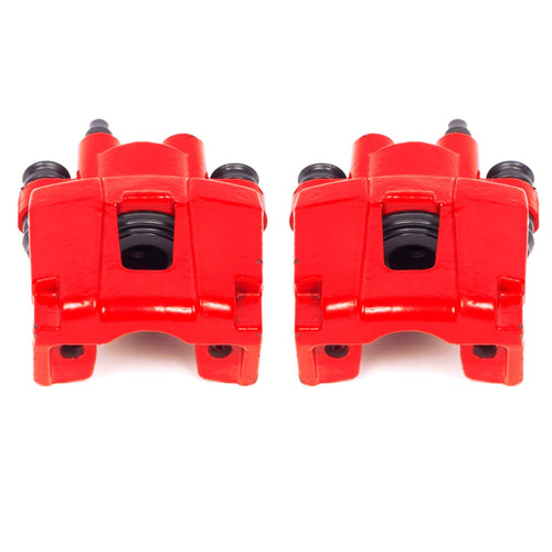 Power Stop Rear S4754 Red Powder Coated Calipers Pair For 2002 - 2010 Ford Explorer | 2007 - 2010 Explorer Sport Trac | 2003 - 2007 Jeep Liberty | 2003 - 2006 Jeep Wrangler | 2002 - 2010 Mountaineer