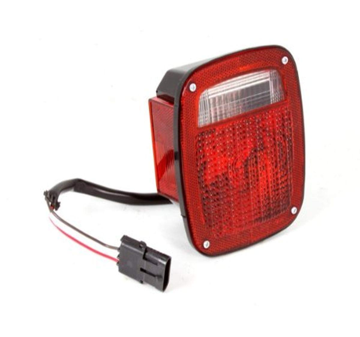 12403.11 | Omix | Left Tail Light Assembly, Black Housing | OE Reference: 56002135 | Fits 1987-1990 Jeep Wrangler YJ