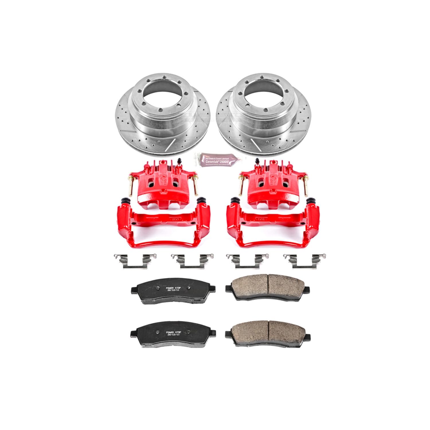 Power Stop 1-Click Performance Brake Kit KC1889A with Caliper For Ford F-350 Super Duty 2000-2004 [Model Specific]