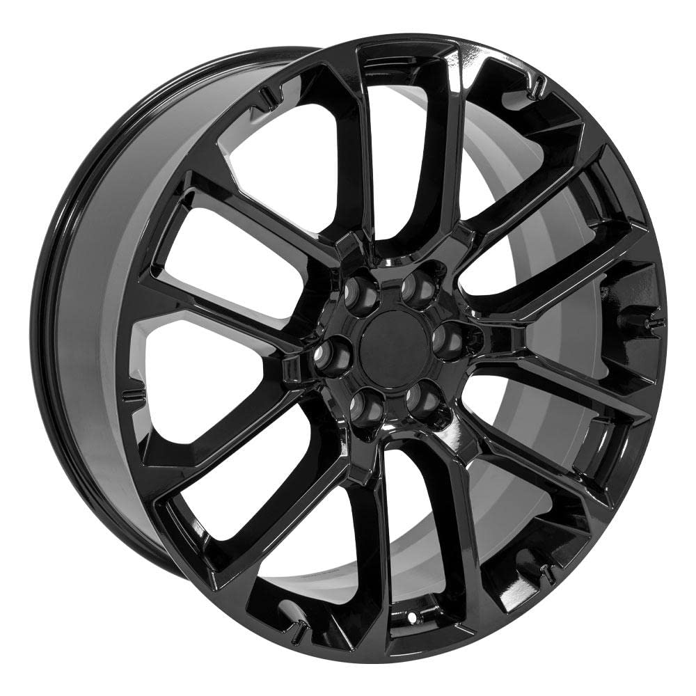 24 Inch OE Wheels CV67 Rim Fits Suburban 1500 High Country Style 6x139.7 24x10 Gloss Black - Hollander 14079 (1)