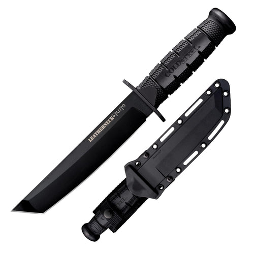 Leatherneck Cold Steel Tanto 7" German D2 Razor-Sharp Blade 5" Kray-Ex Durable Handle Tactical Military Knife w/Secure-Ex Sheath