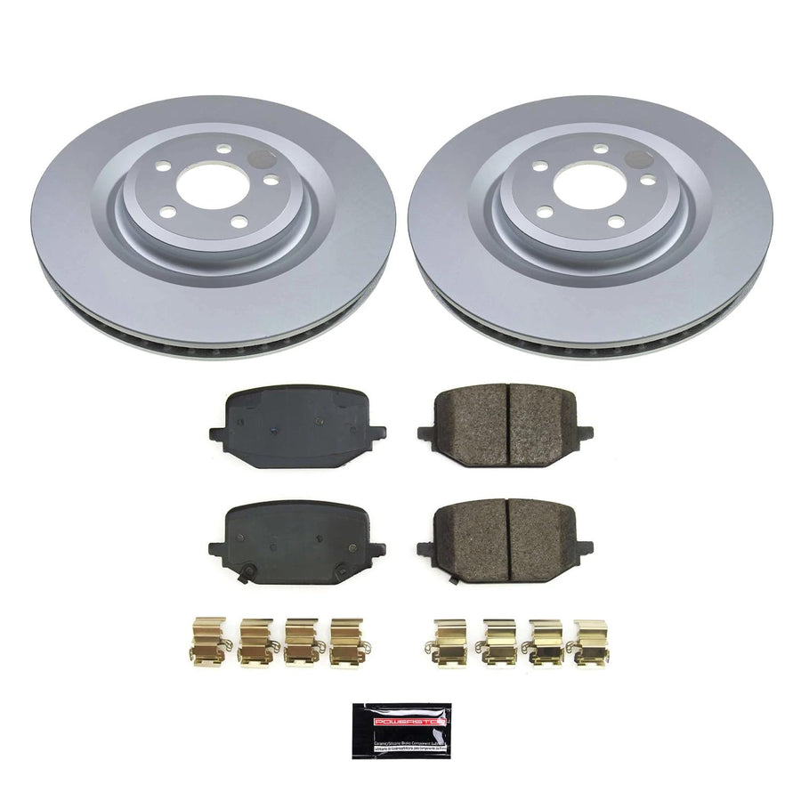 Power Stop CRK8682 Rear Brake Rotor and Pad Kit Geomet Coated For Ford Explorer 2020-2023, Ford Police Interceptor Utility 2020-2023, Lincoln Aviator 2020-2023 [Model Specific]