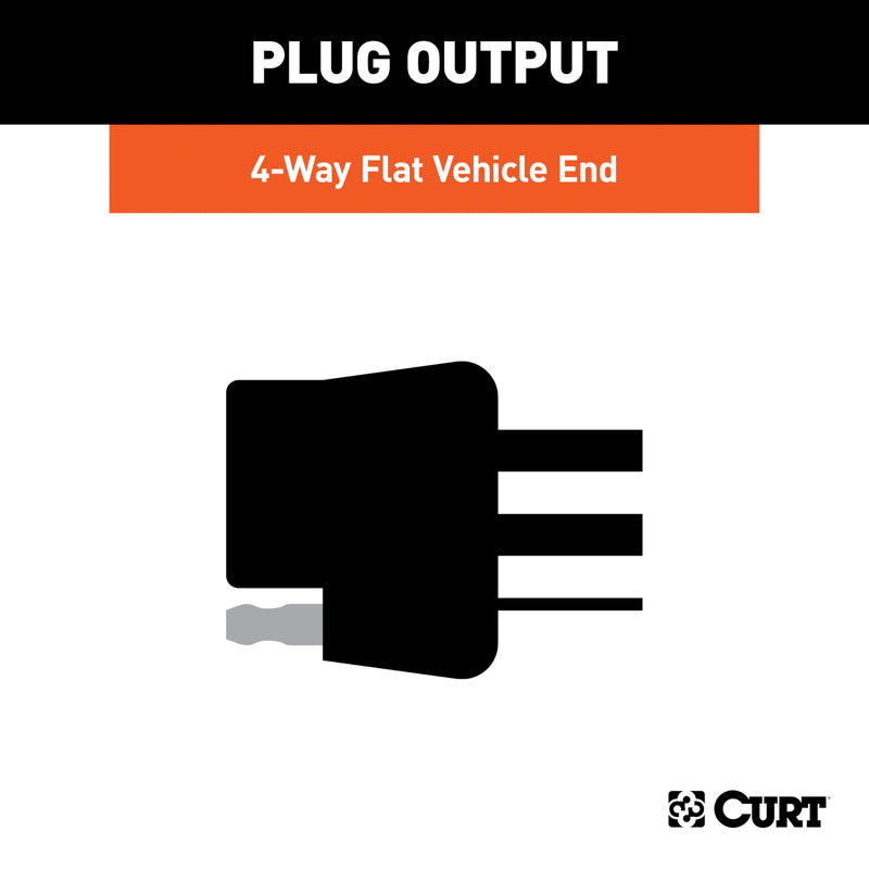 4-Pin Trailer Wiring Harness CURT 55546 Vehicle-Side Custom, Fits Select Chrysler 300 C