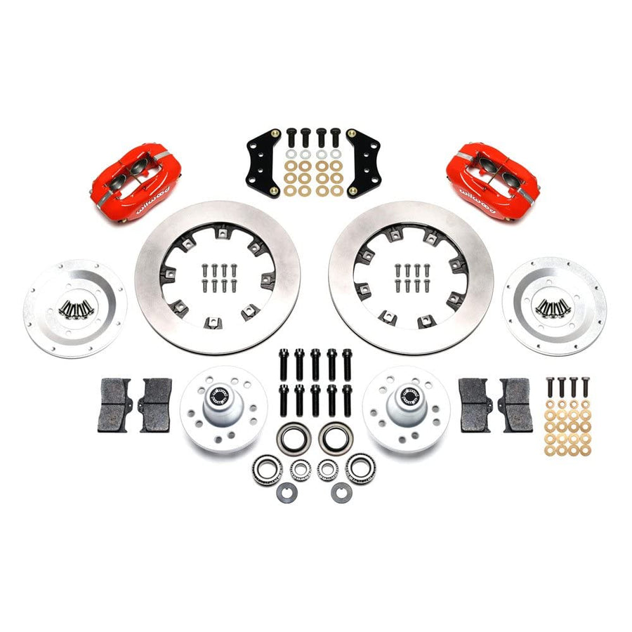 WILWOOD 140-11547-DR Magnum Force Drop Spndle, FDL Front Kit,12.19", Drill-Red