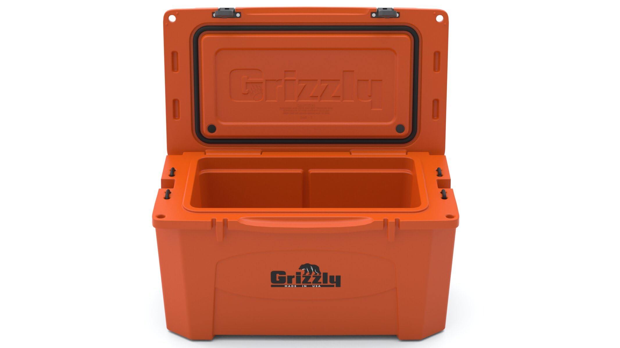 45 Cooler Grizzly | 45 qt Ice Chest Durable Rotomolded Insulated | Made in The USA | Warranty for Life | for Beach Boat Camping Fishing Hunting | G45 | Orange