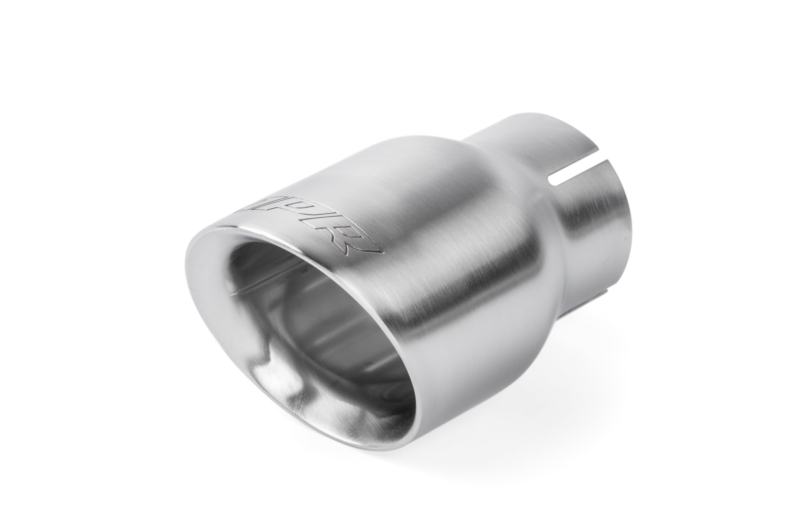 Double-Walled APR TPK0007 3.5 in. Slash-Cut Tips Brushed Silver - Set of 2