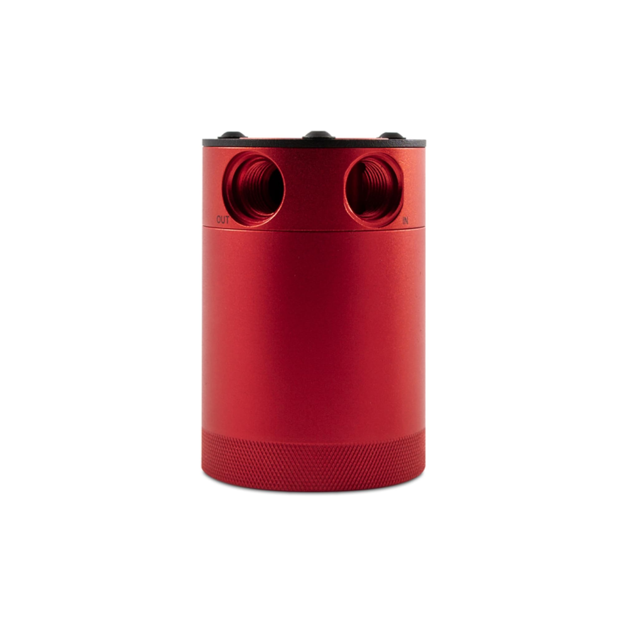 Mishimoto Compact Baffled Oil Catch Can, 2-Port, Red MMBCC-CBTWO-RD
