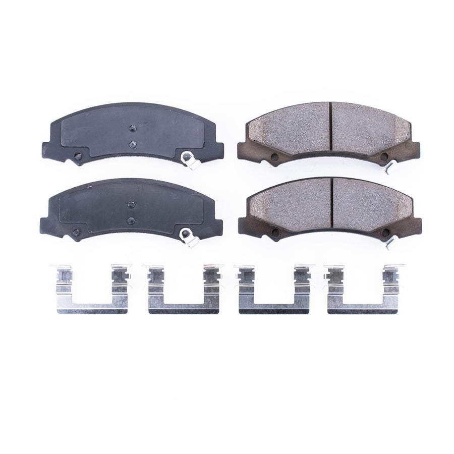 Power Stop Front Brake Kit For Buick Allure 2008-09 |LaCrosse 2008-09 |Lucerne 2006-11 |Cadillac DTS 2006-11 |Chevrolet Impala 2006-13 - Brake Pads Ceramic With Installation Hardware, 17-1159