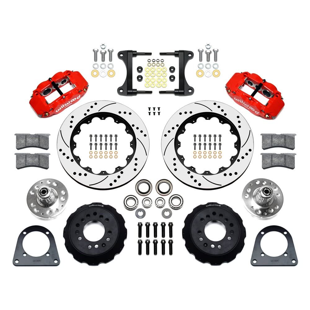 Front Hub Kit FNSL6R, 14.00", Drill, Red