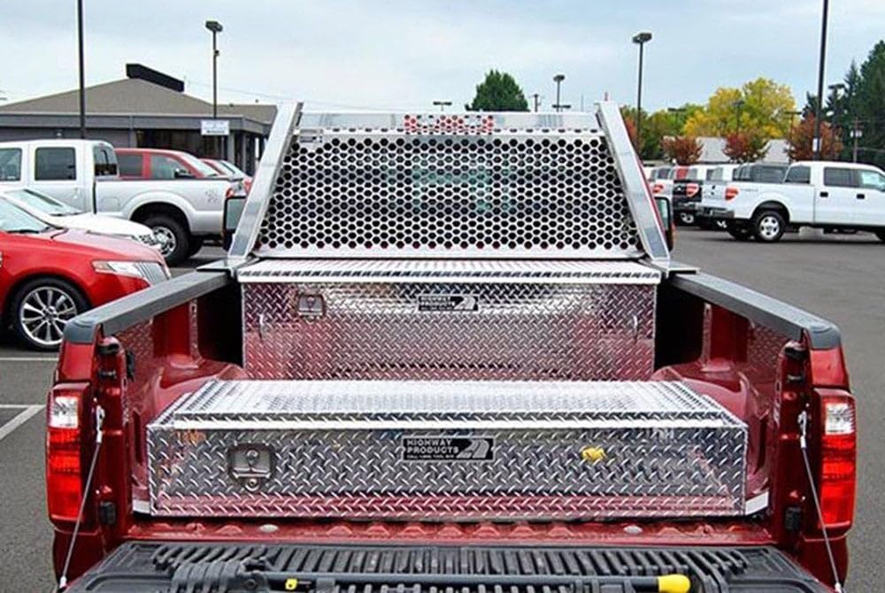 3022-005 Highway Products - Single Lid 5th Wheel Tool Box with Bright Diamond