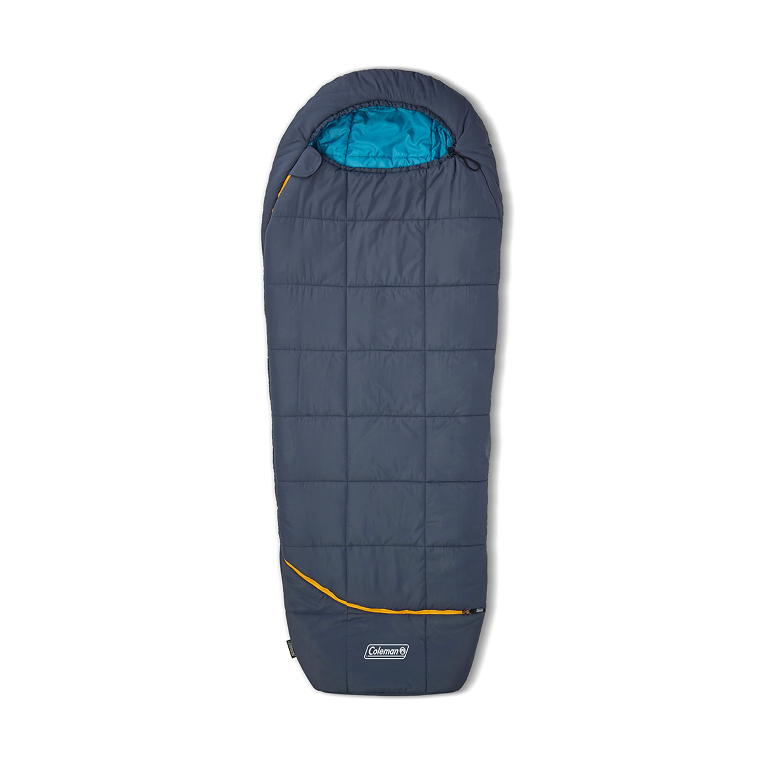 Coleman Cold-Weather Big Bay 0/20/40°F Sleeping Bag, Adult Mummy Sleeping Bag with Headrest, Foot Ventilation, & Storage Sack, Big & Tall Options
