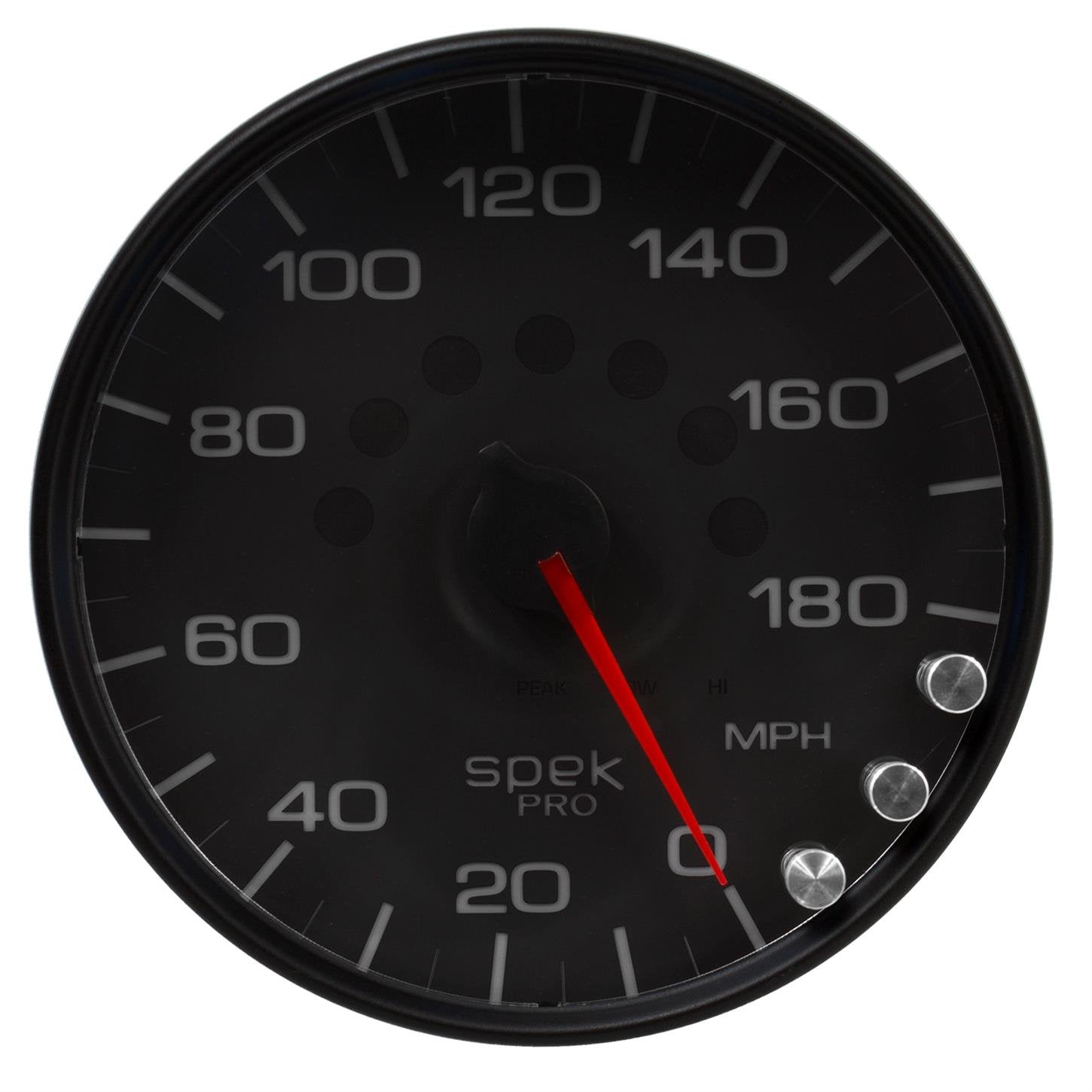 AutoMeter Gauge P23032 Speedometer (Spek-Pro 5", 180 Mph, Elec. Programmable, Black/Black, Spek-Pro)