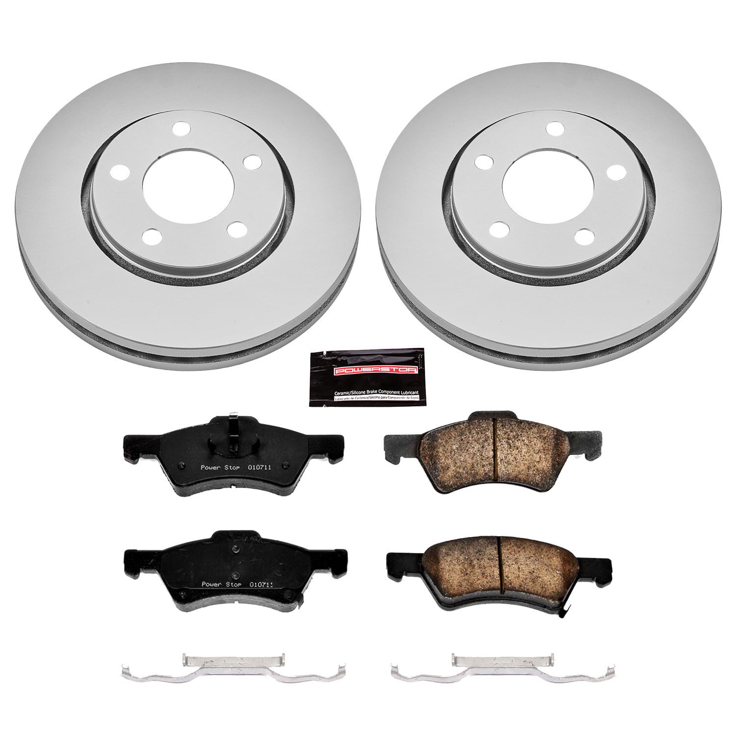 Power Stop CRK5246 Brake Rotor & Coated Ceramic Brake Pads- front For Dodge Caravan 2003-2004 [Model Specific]