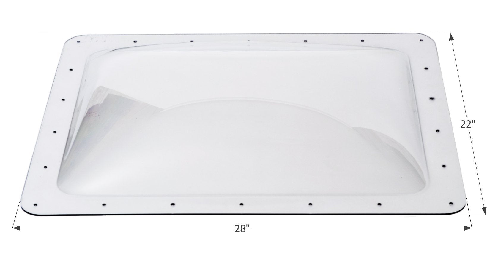 SL1824-24" x 18" x 4", Clear ICON 01852 RV Skylight