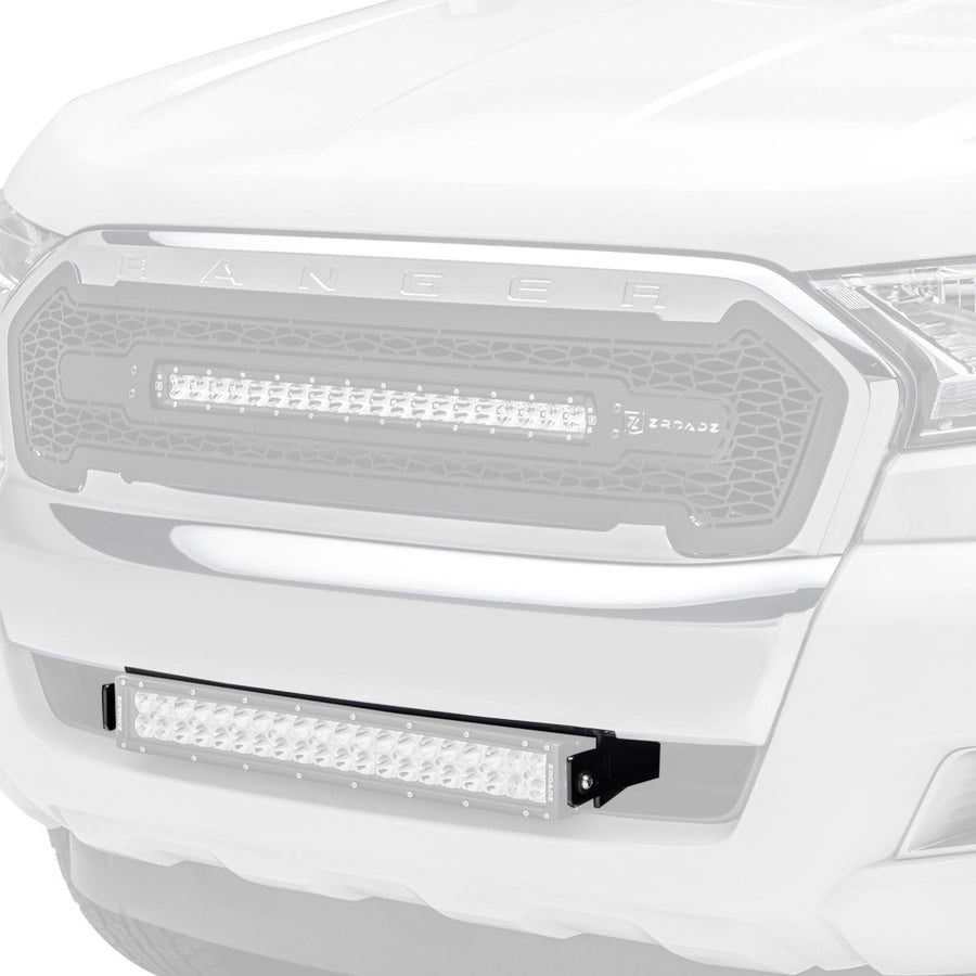 2015-2018 Ford Ranger T6 ZROADZ Front Bumper Center LED Bracket to Mount 20 Inch LED Light Bar - PN #Z325761