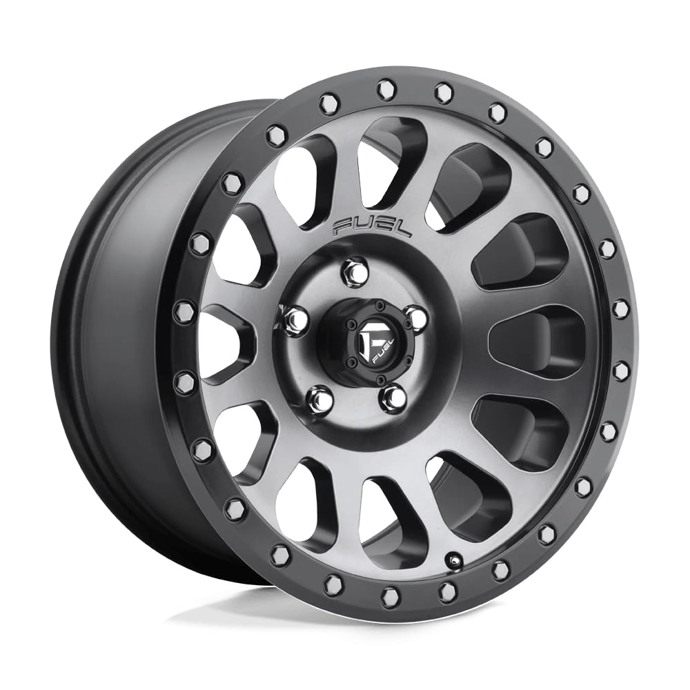 D601 VECTOR FUEL OFF-ROAD 18X9, 6X5.5, 5.04, 1mm MATTE GUN METAL BLACK BEAD RING - D60118908350