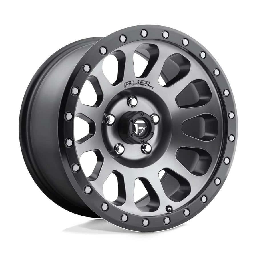 D601 VECTOR FUEL OFF-ROAD 18X9, 6X5.5, 5.04, 1mm MATTE GUN METAL BLACK BEAD RING - D60118908350