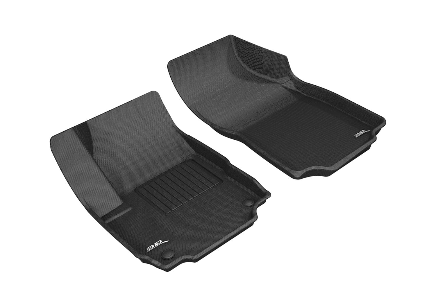 Kagu Floor Mat (Black) 3D MAXpider Custom Fit Compatible with GMC Terrain 2018-2023 - Front Row