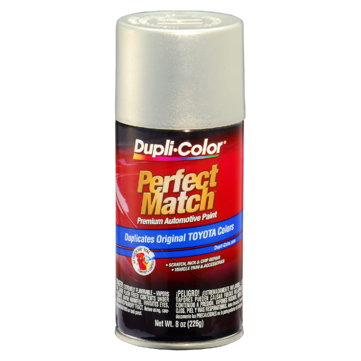 Perfect Match Dupli-Color EBTY16087 Automotive Spray Paint – Toyota Silver Opal Metallic, 1C4 – 8 oz. Aerosol Can