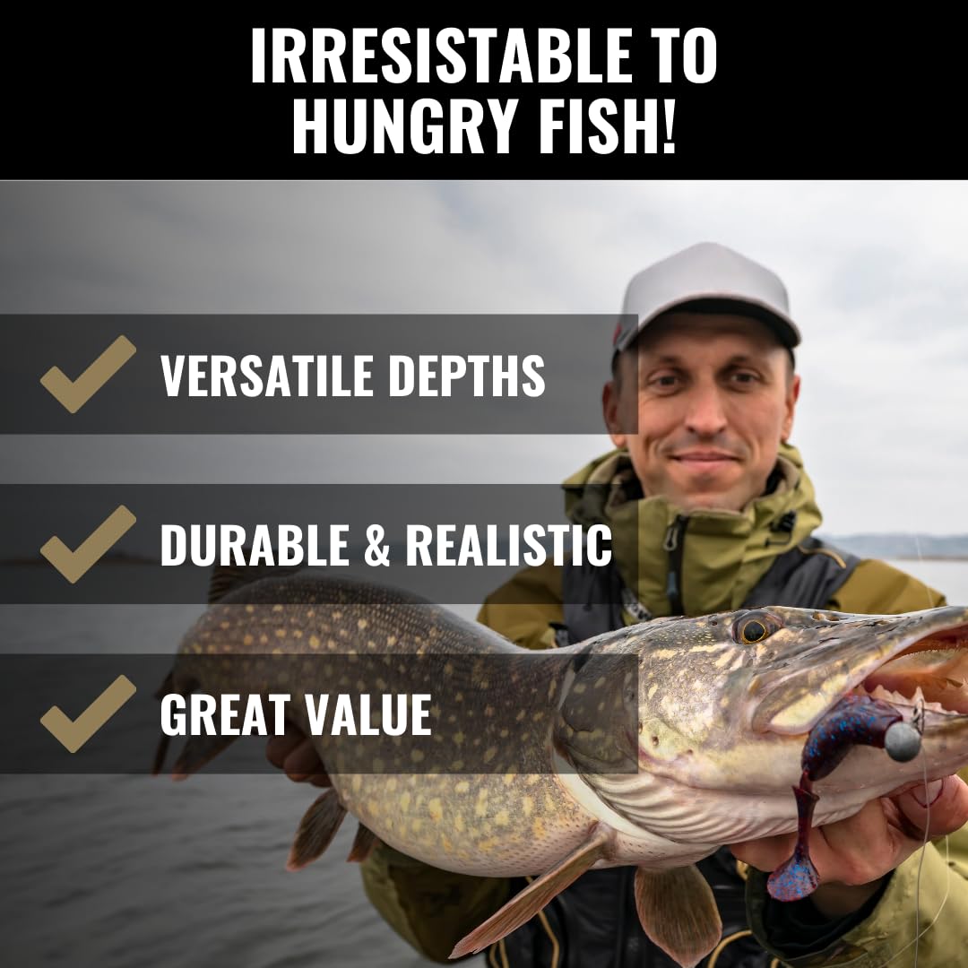Mixed Water LUNKERHUNT Crankbaits – 4-Pack | Premium Hard Bait Fishing Lures for Bass, Walleye & Saltwater | Ideal for Deep Water Action
