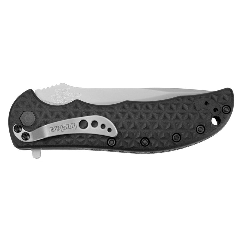 Kershaw Pocketknife Volt II, 3.25" 8Cr13MoV Steel Drop Point Plain Edge Blade, assisted opening Folding EDC, Liner Lock System