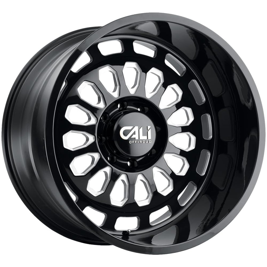 9113-2936BM CALI OFF-ROAD Paradox 9113 Gloss Black/Milled Spokes 20X9 6-135 0mm 87.1mm