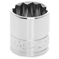 W38821 Performance Tool 3/8-Inch Drive 12-Point Socket, 21mm