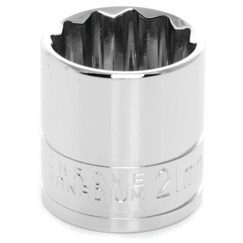 W38821 Performance Tool 3/8-Inch Drive 12-Point Socket, 21mm