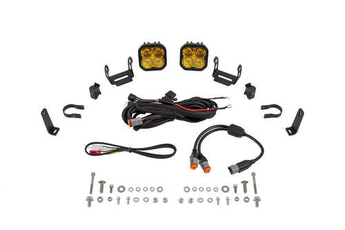 Diode Dynamics 1.5 Inch SS3 Universal Roll Bar Bumper Light Kit, Yellow Combo Pro