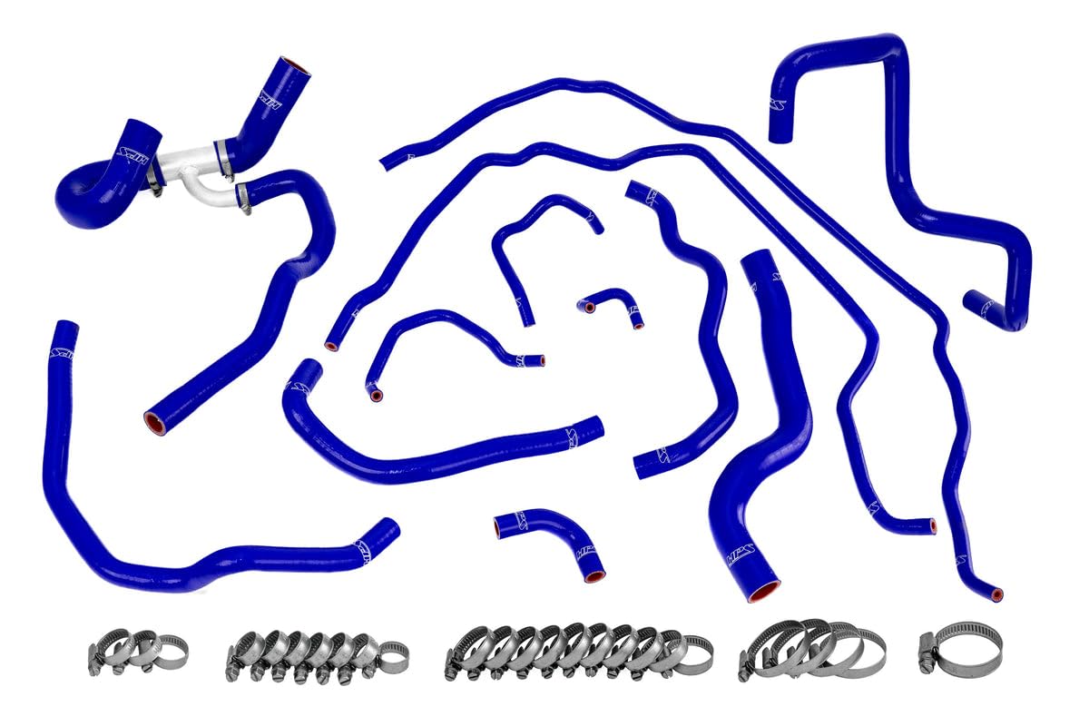 Silicone Radiator and Heater Hose Kit HPS 57-1511-BLUE Coolant
