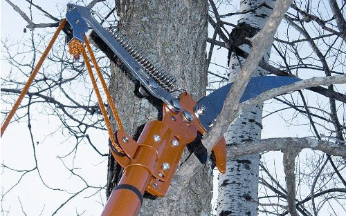 HME 12 Inch Compact Portable Carbon Steel Blade Extendable Pole Saw 2-12 Feet Handle