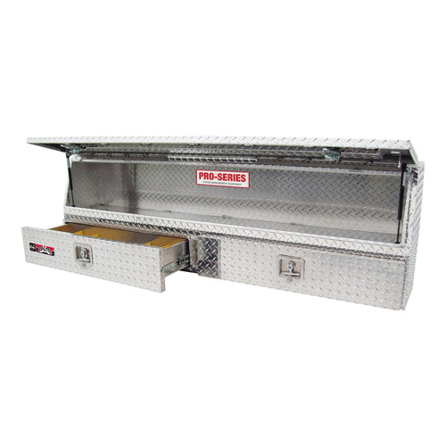 Pro Series Brute 80-TBS200-96D-BD 96" Contractor TopSider Polished Aluminum Tool Box with Doors & Drawers