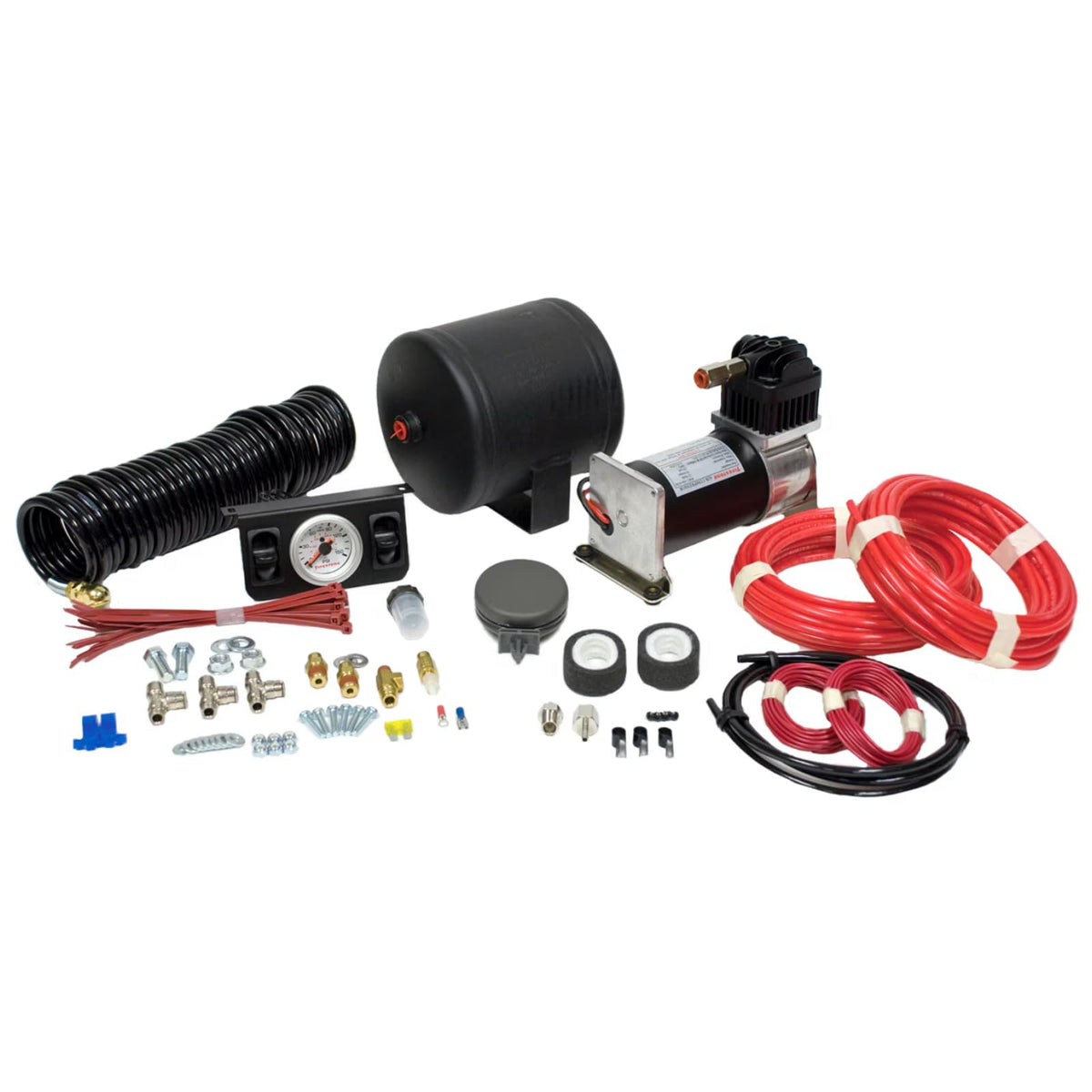 Air Command Firestone 2168 Heavy Duty Compressor with Analog Gauge Kit | Dual Point Fill | Easy to Install | Best for Heavy Loads and Large Trailers | Offers Built-in Air Source