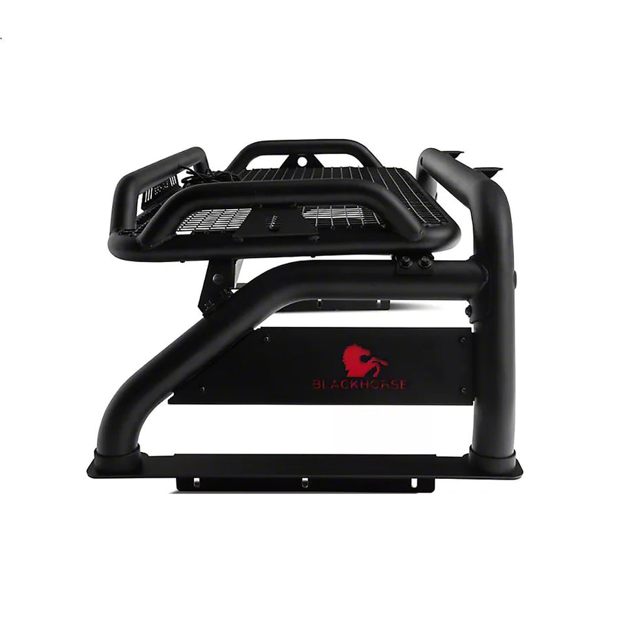 Atlas Roll Bar Black Black Horse Compatible with 1999-2023 Ford F-250 Super Duty|1999-2023 Ford F-350 Super Duty|1999-2023 Ford F-450 Super Duty-RB-BA15B