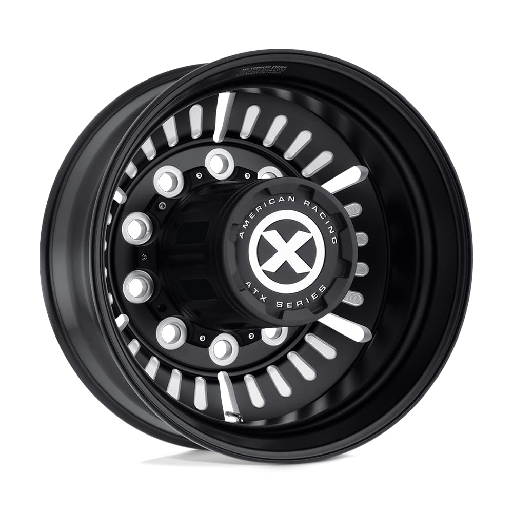 ATX ROULETTE AO403 S-BLK Mill Wheel with Aluminum (24.5 x 8.25 inches /10 x 285 mm, -168 mm Offset)
