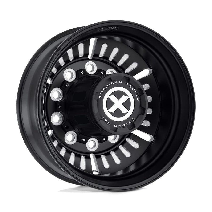 ATX ROULETTE AO403 S-BLK Mill Wheel with Aluminum (24.5 x 8.25 inches /10 x 285 mm, -168 mm Offset)