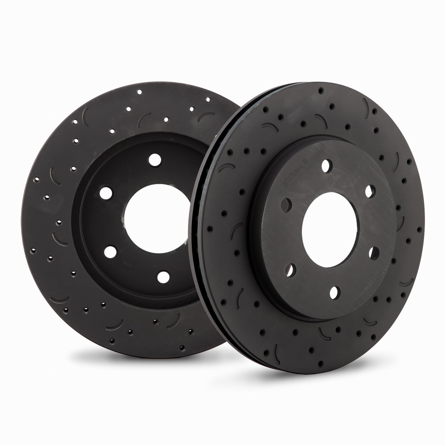 Talon Cross-Drilled and Slotted Vented Rotor, Hawk Performance Brakes, 12.59 in. Diameter, 1.68 in. Height