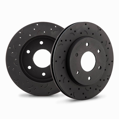 Talon Cross-Drilled and Slotted Vented Rotor, Hawk Performance Brakes, 12.59 in. Diameter, 1.68 in. Height