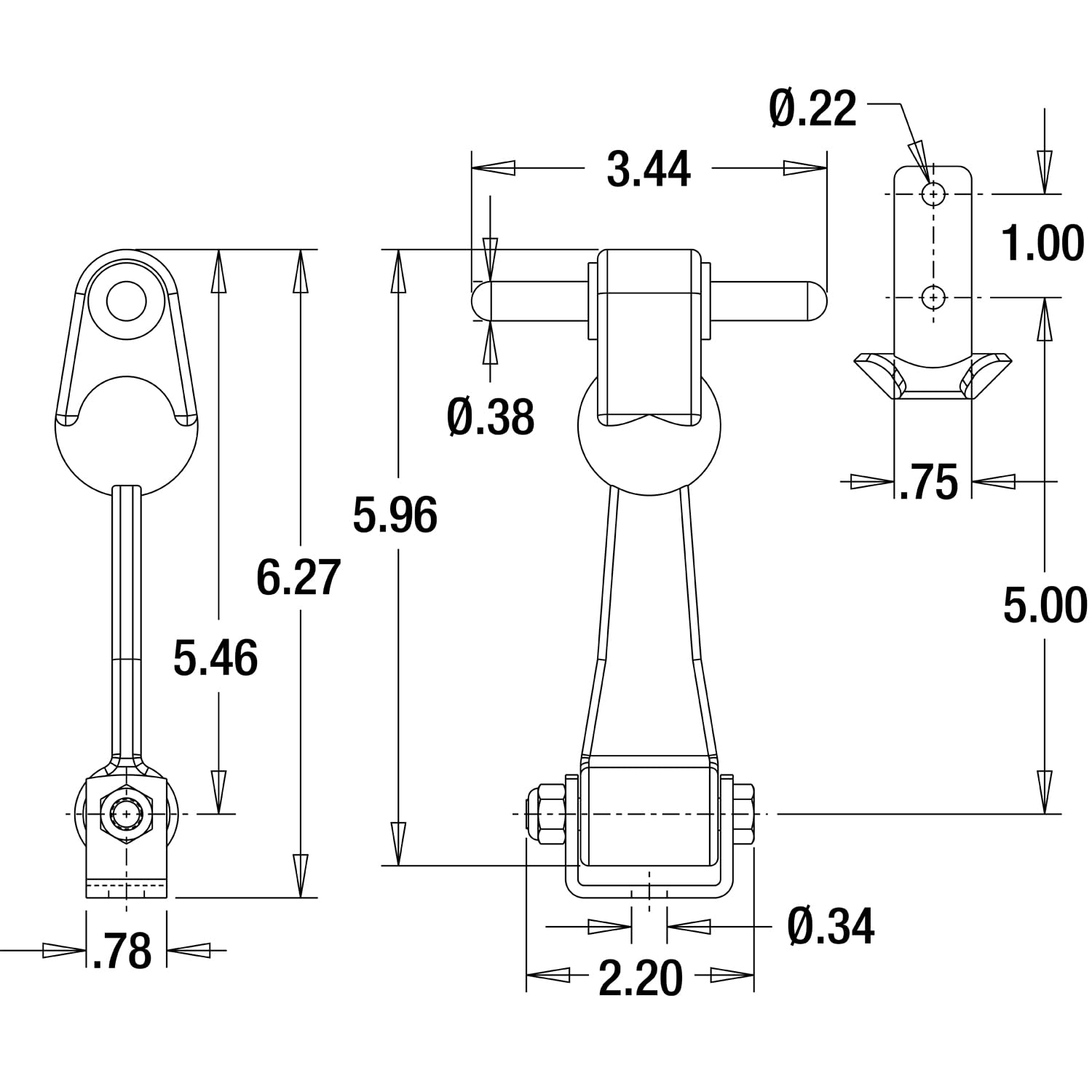 Truck and Trailer Buyers Products WJ205 Rubber Hood Latch