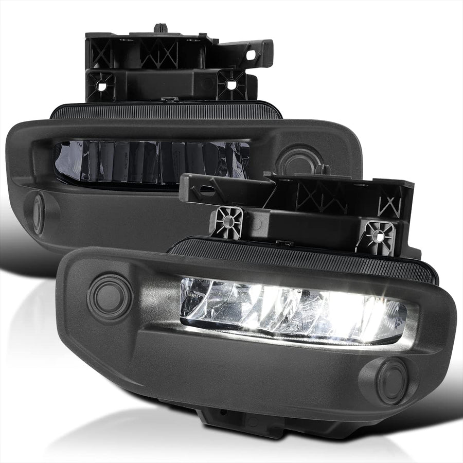 Fog Lamp Spec-D Tuning LED Smoke Lens with Universal Wiring and Switch Compatible with Dodge Ram 1500 2019-2022